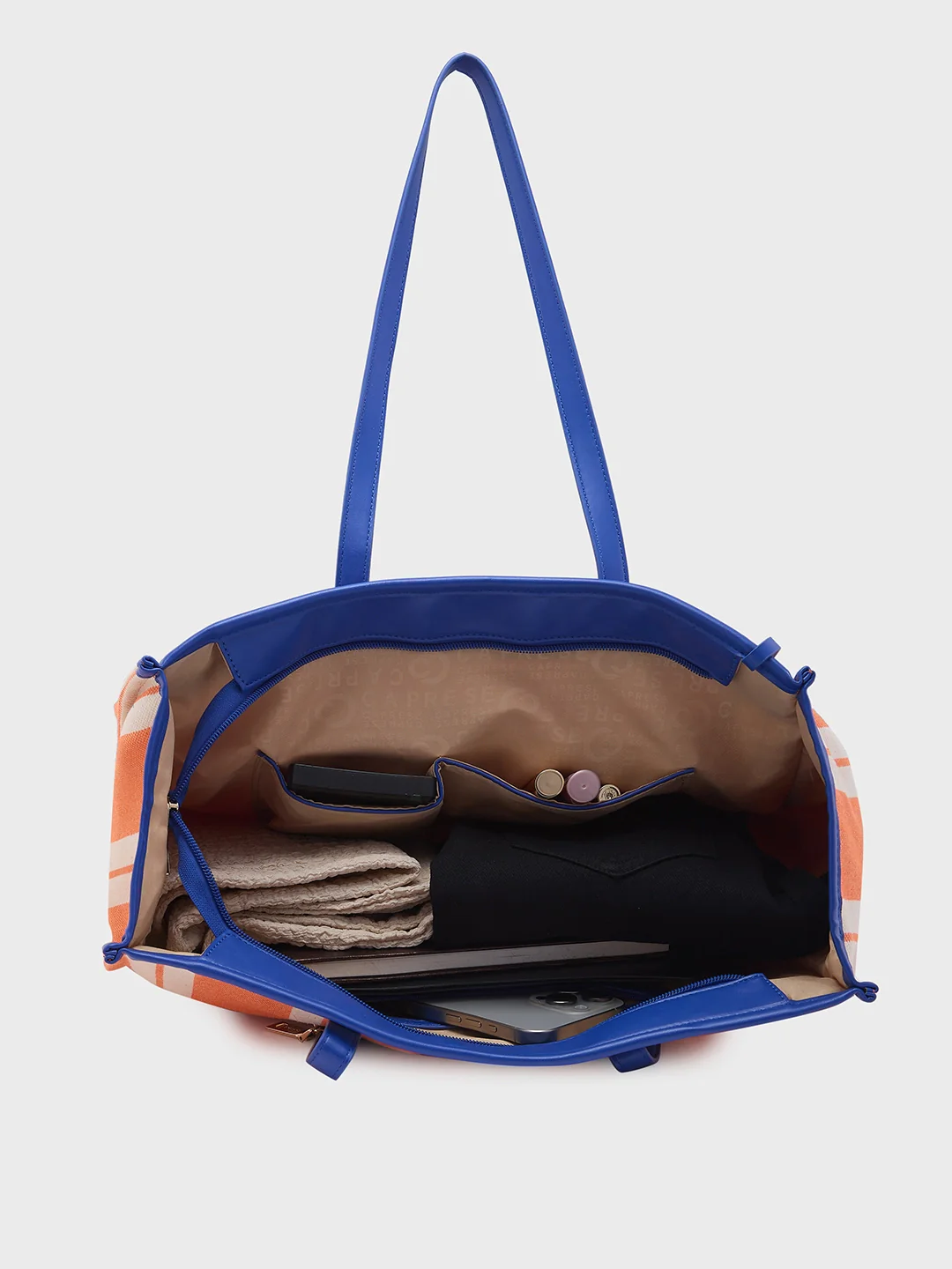 Caprese Dixie Large Orange Tote Bag - Image 10