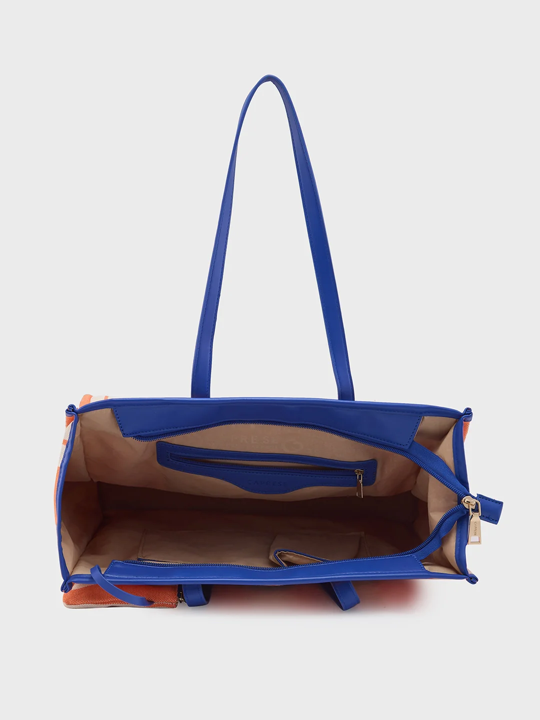 Caprese Dixie Large Orange Tote Bag - Image 9
