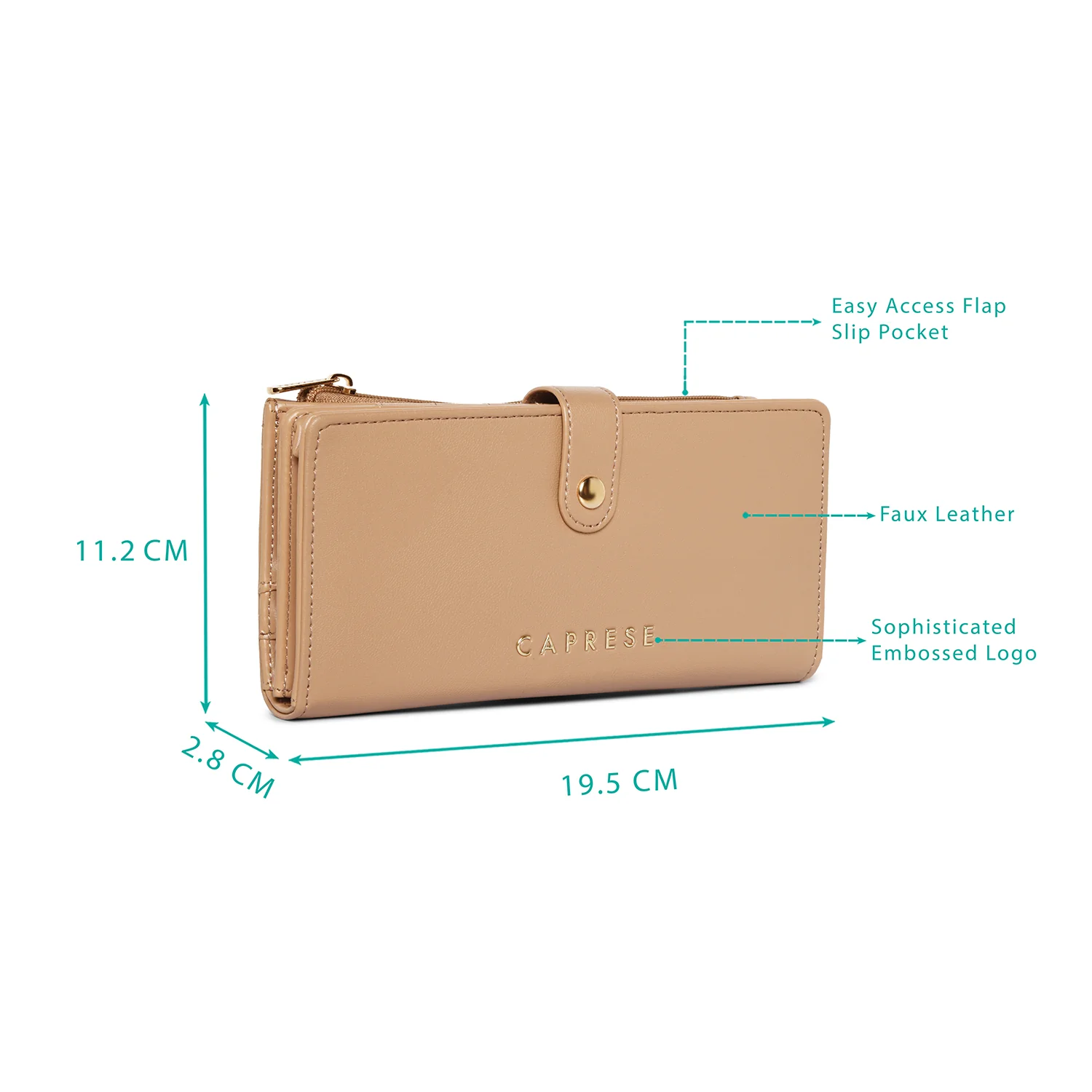 Caprese Erica Medium Nude Wallet - Image 4
