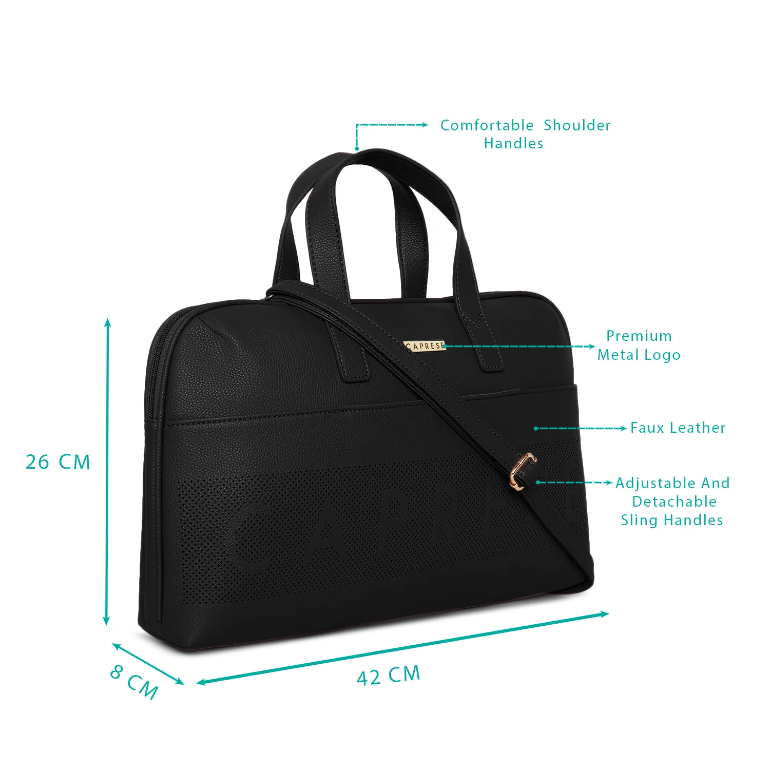 Caprese Heidi Large Black Handbag - Image 3