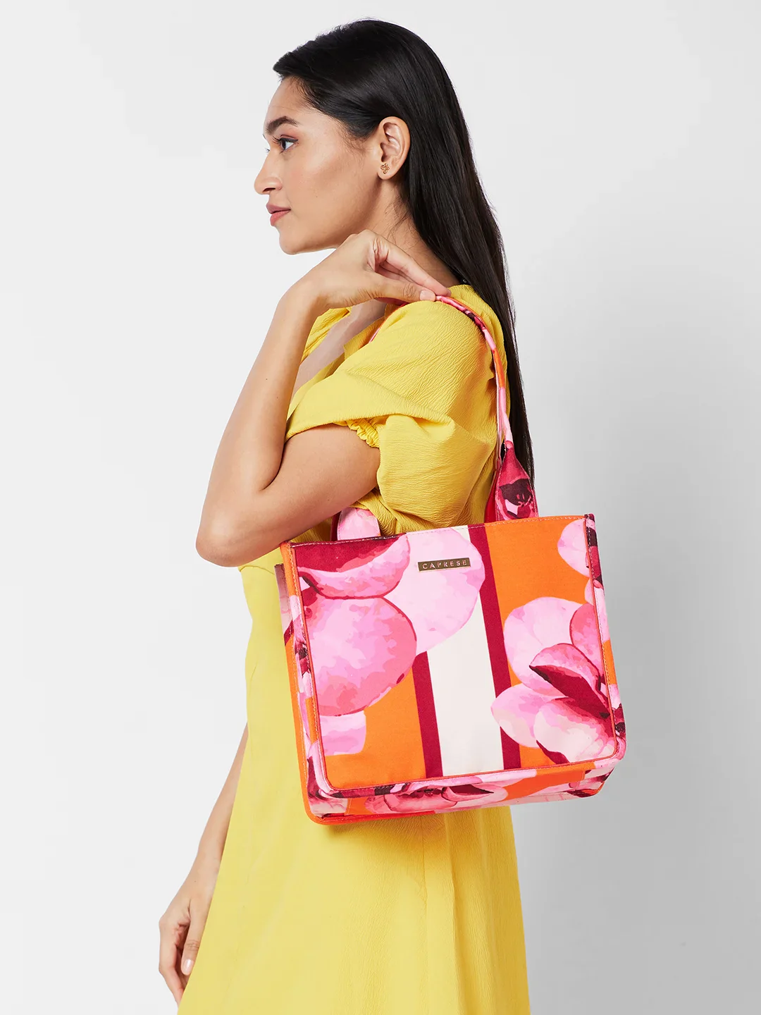 Caprese Ivy Large Orange Tote Bag - Image 12