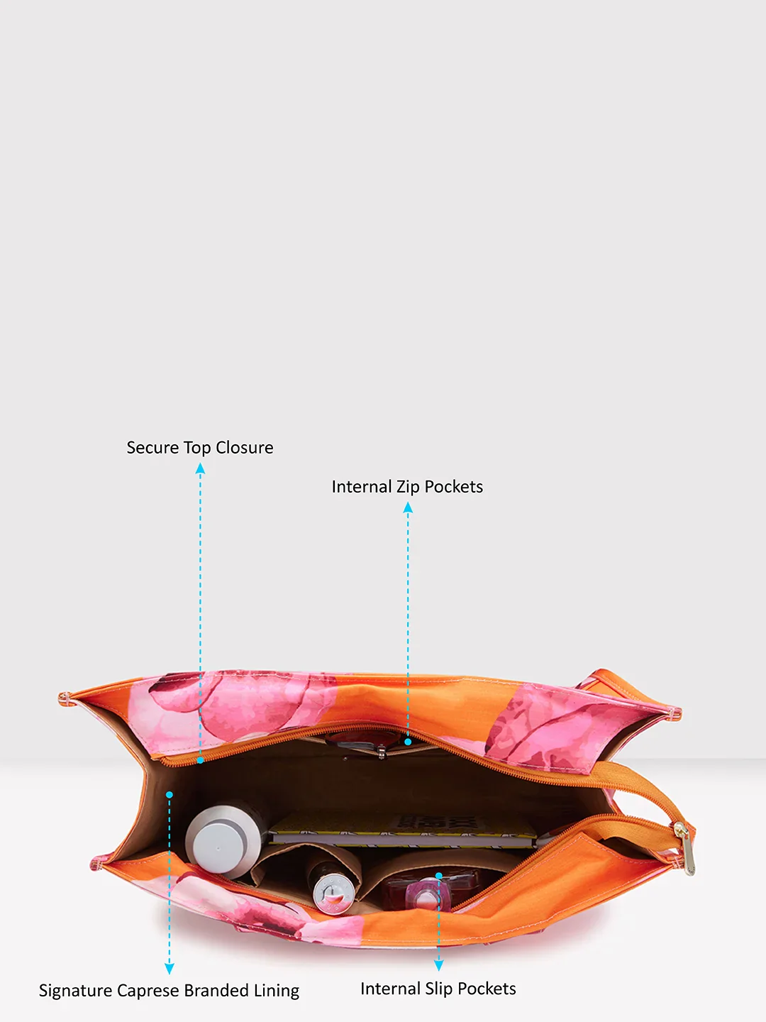 Caprese Ivy X Large Orange Tote Bag - Image 8