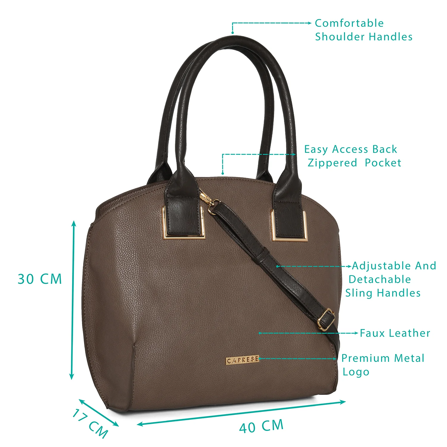 Caprese Kylie Large Satchel Bag - Image 8
