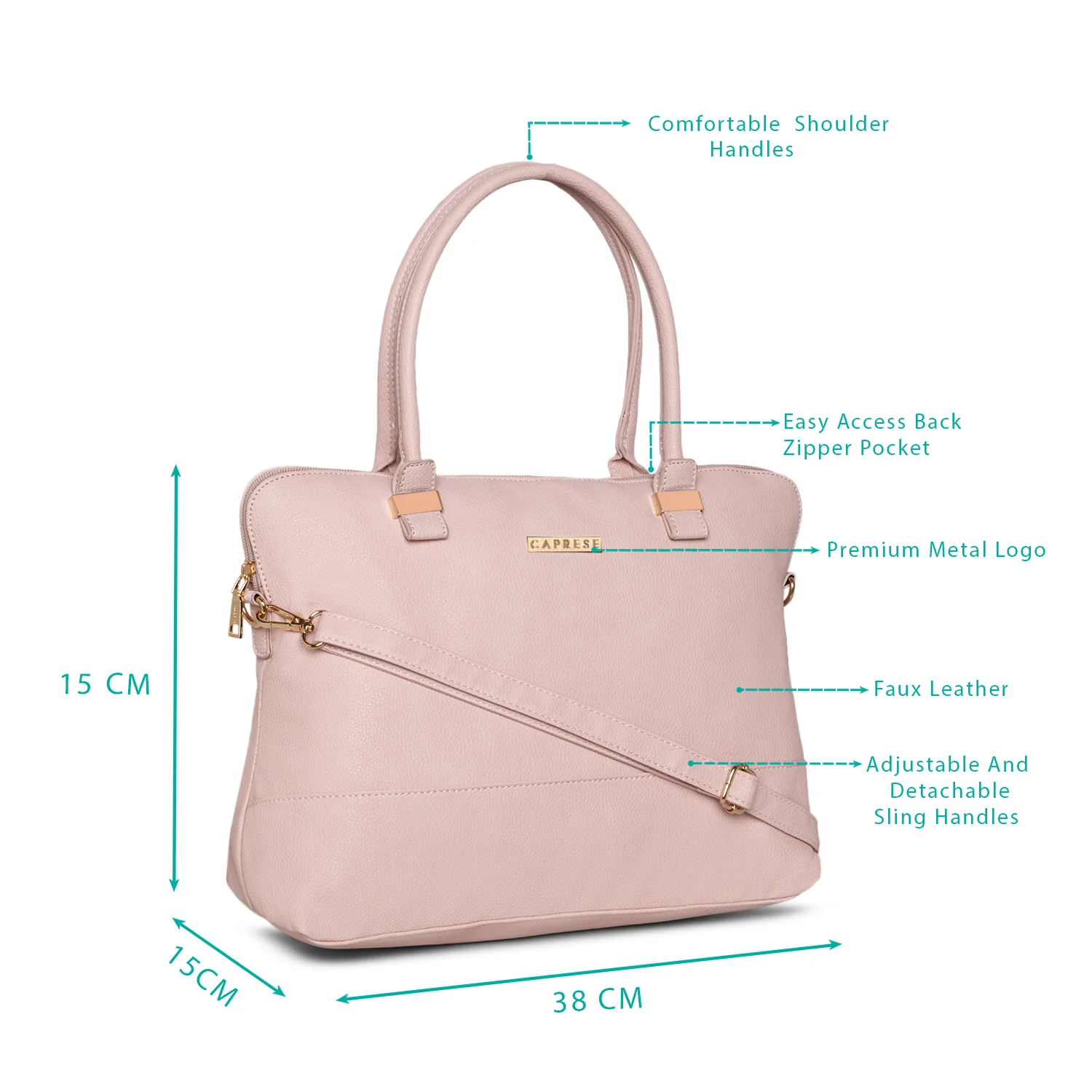 Caprese Lisa Medium Satchel Bag - Image 3