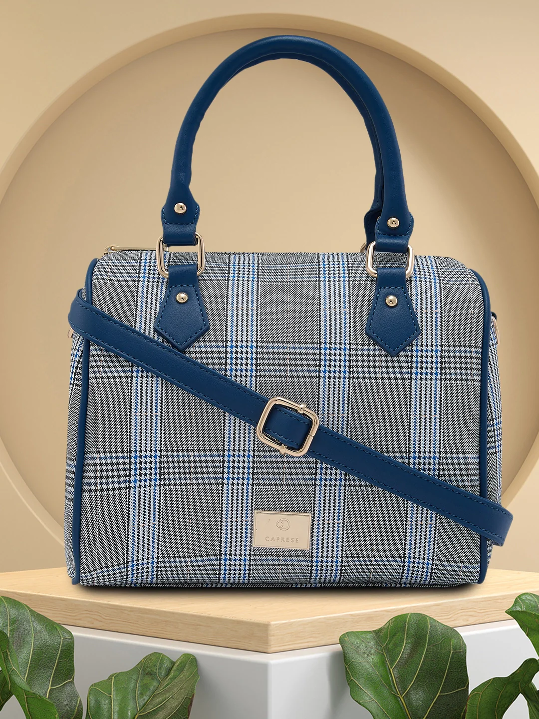 Caprese Remi Medium Navy Satchel Bag - Image 3