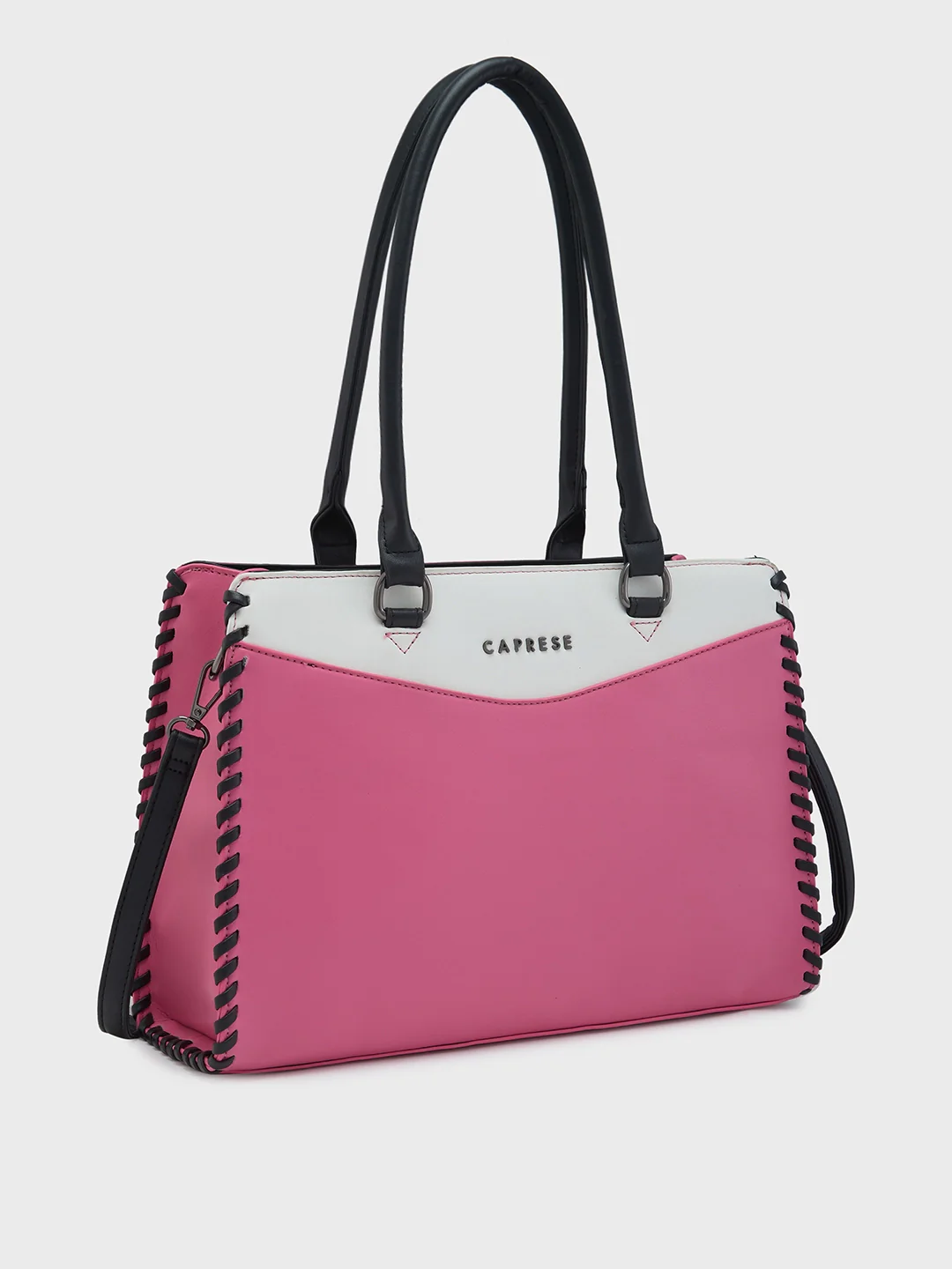 Caprese Rome Medium Flamingo Satchel Bag - Image 4