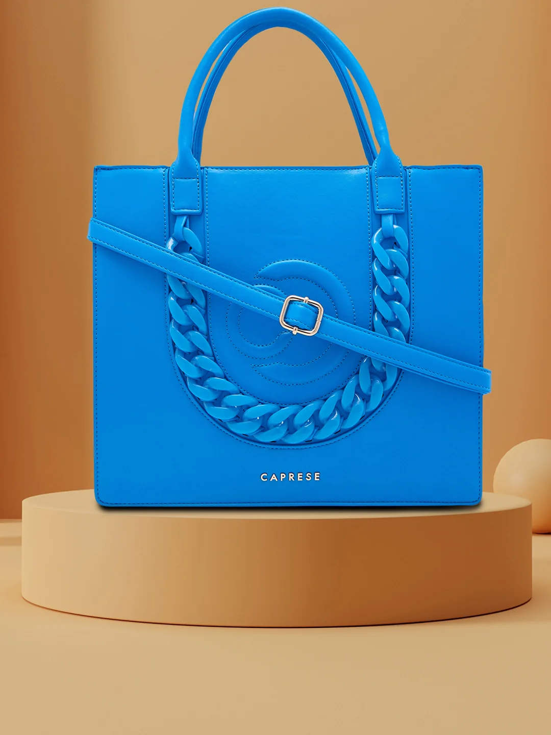 Caprese Roxana Medium Blue Tote Bag - Image 13