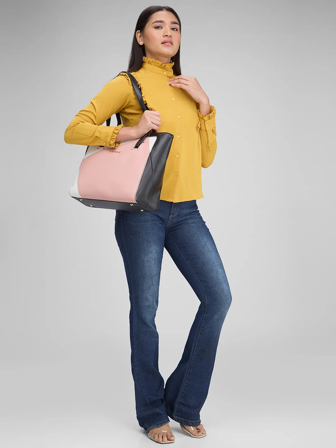 Caprese Ruth Large Pink Tote Bag - Image 10