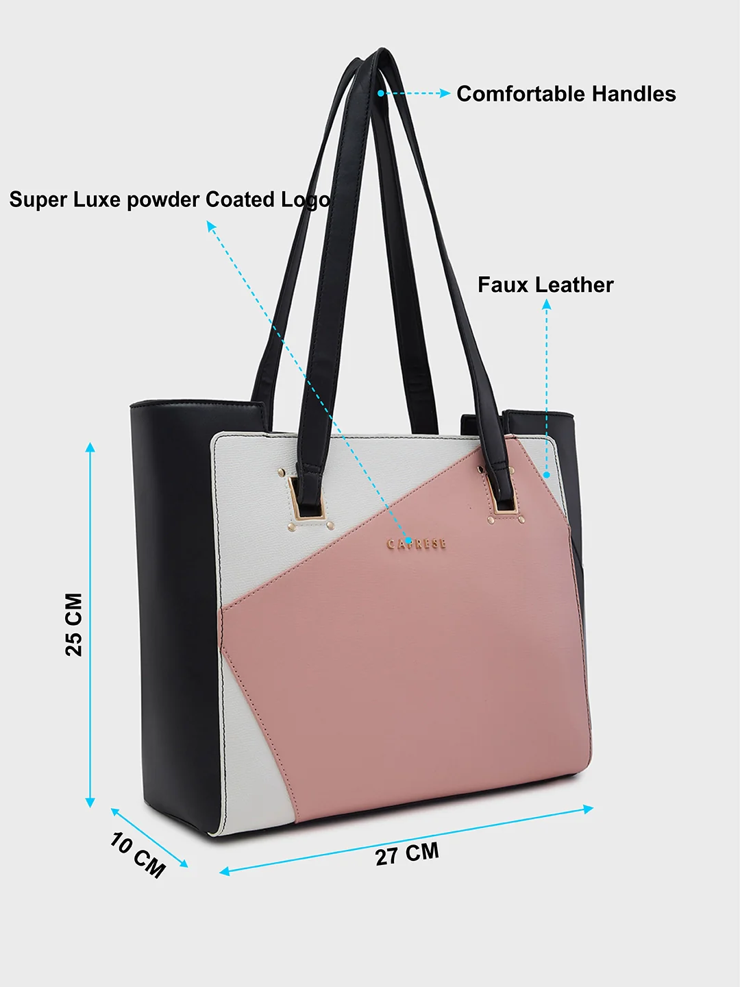 Caprese Ruth Large Pink Tote Bag - Image 3