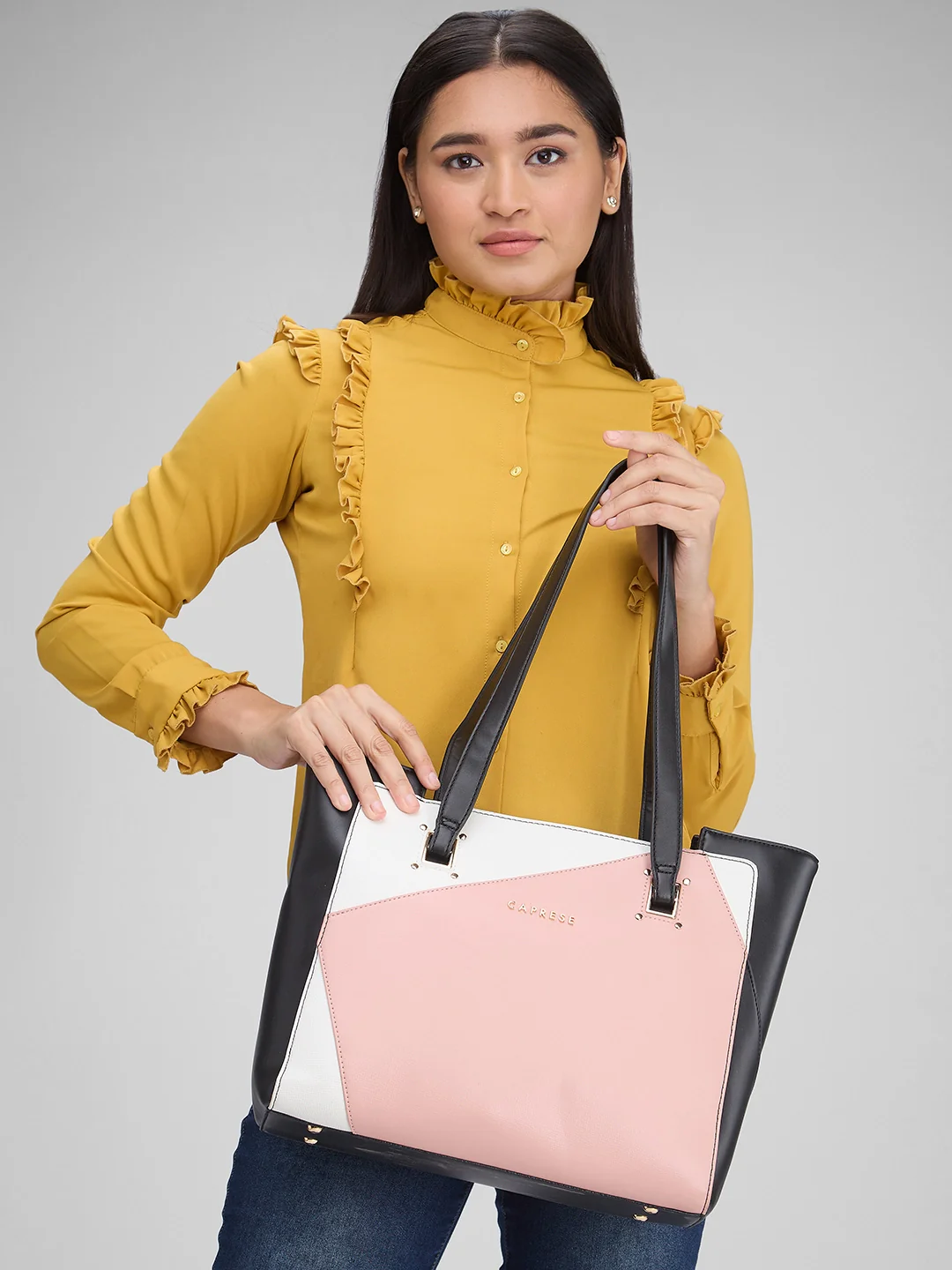 Caprese Ruth Large Pink Tote Bag - Image 8