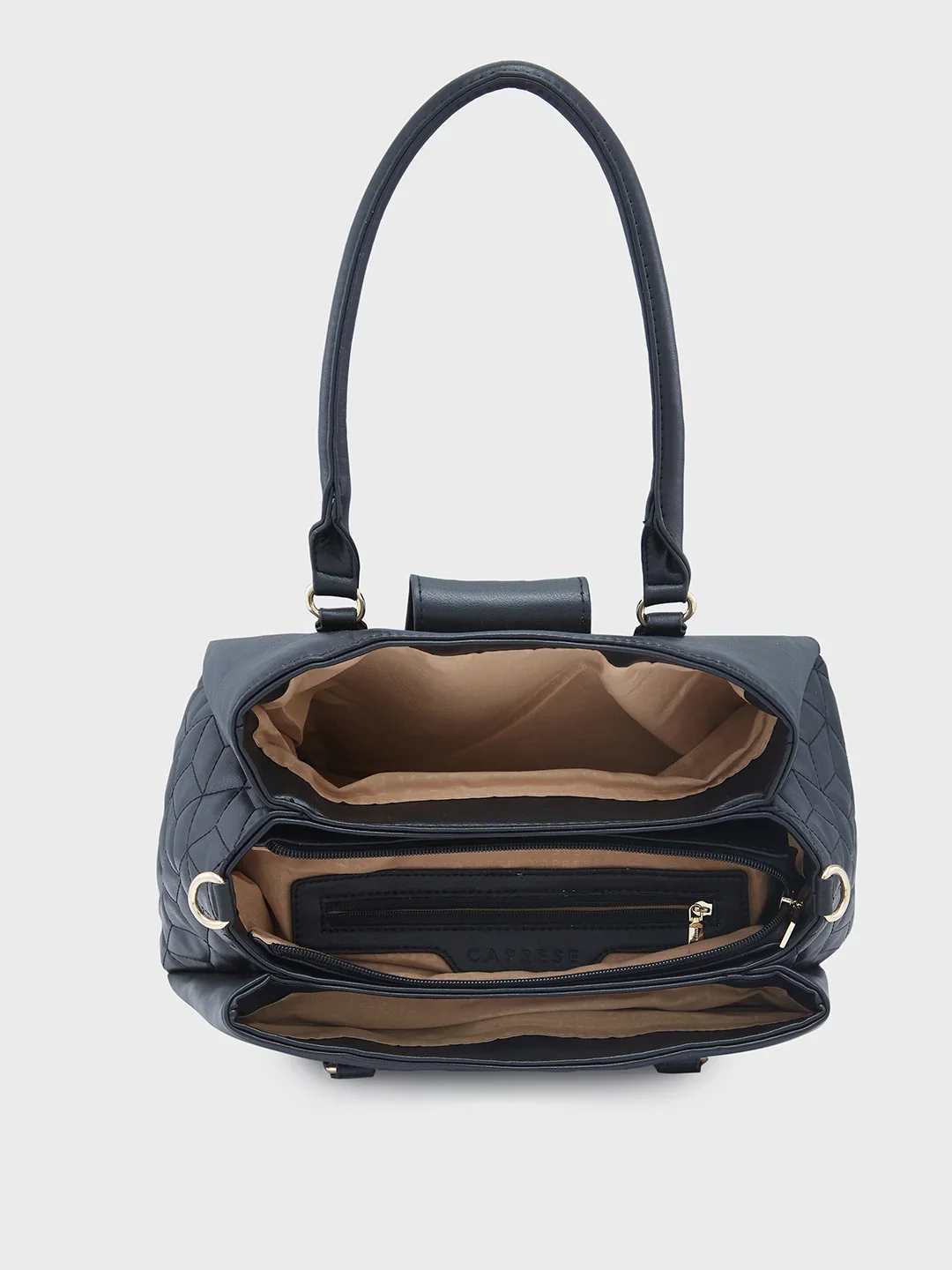 Caprese Sabrina Medium Black Satchel Bag - Image 9