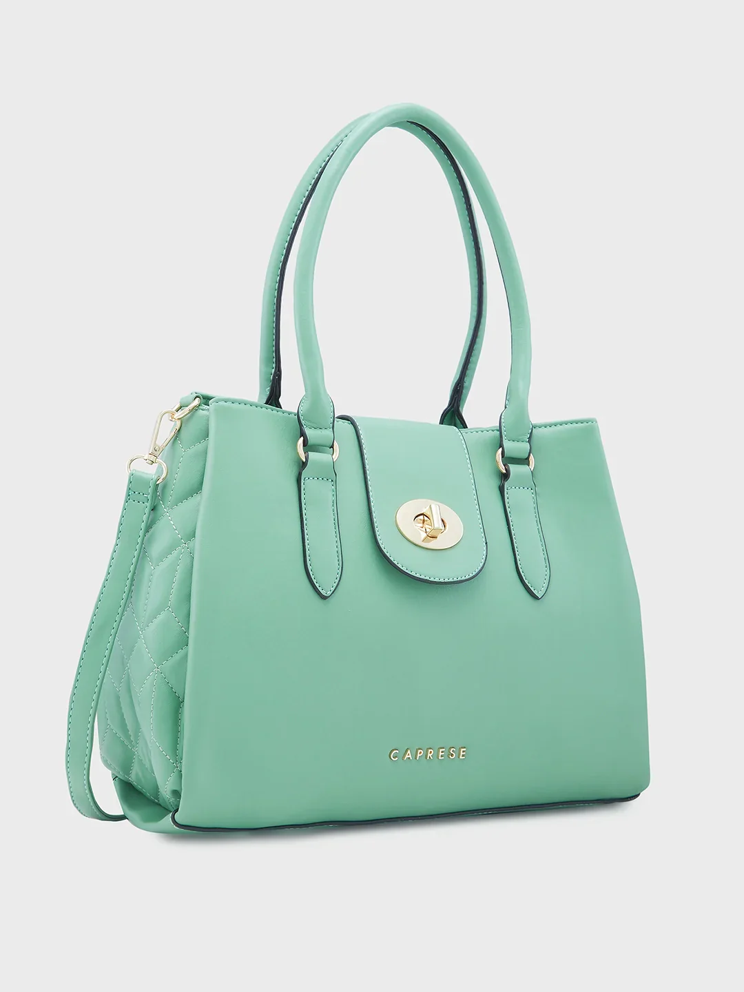 Caprese Sabrina Medium Mint Satchel Bag - Image 4