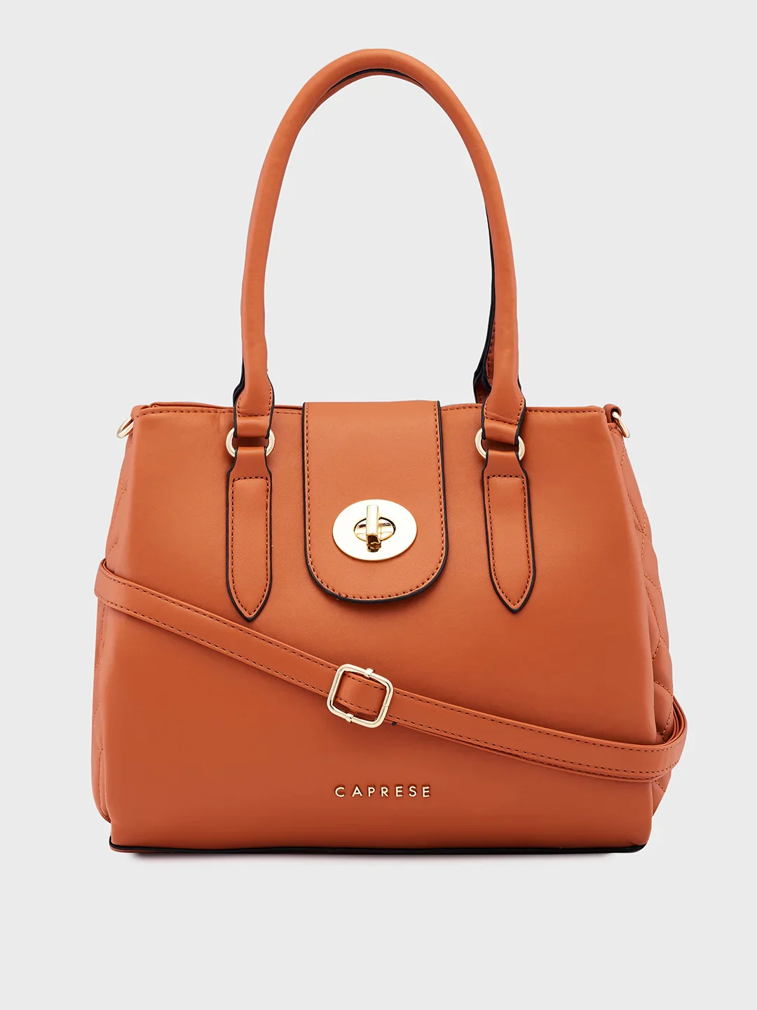 Caprese Sabrina Medium Tan Satchel Bag - Image 14