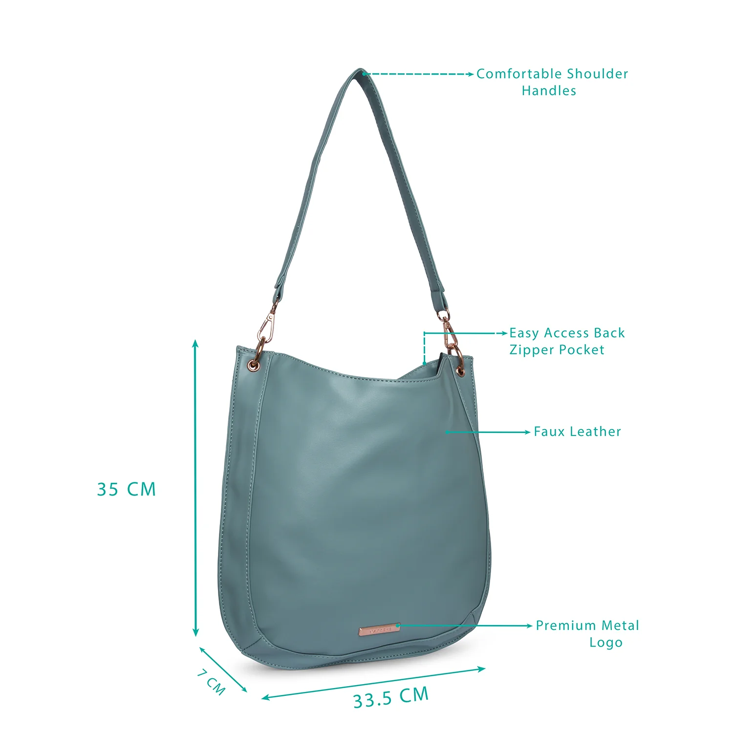 Caprese Sarah Medium Old Blue Crossbody Bag - Image 3