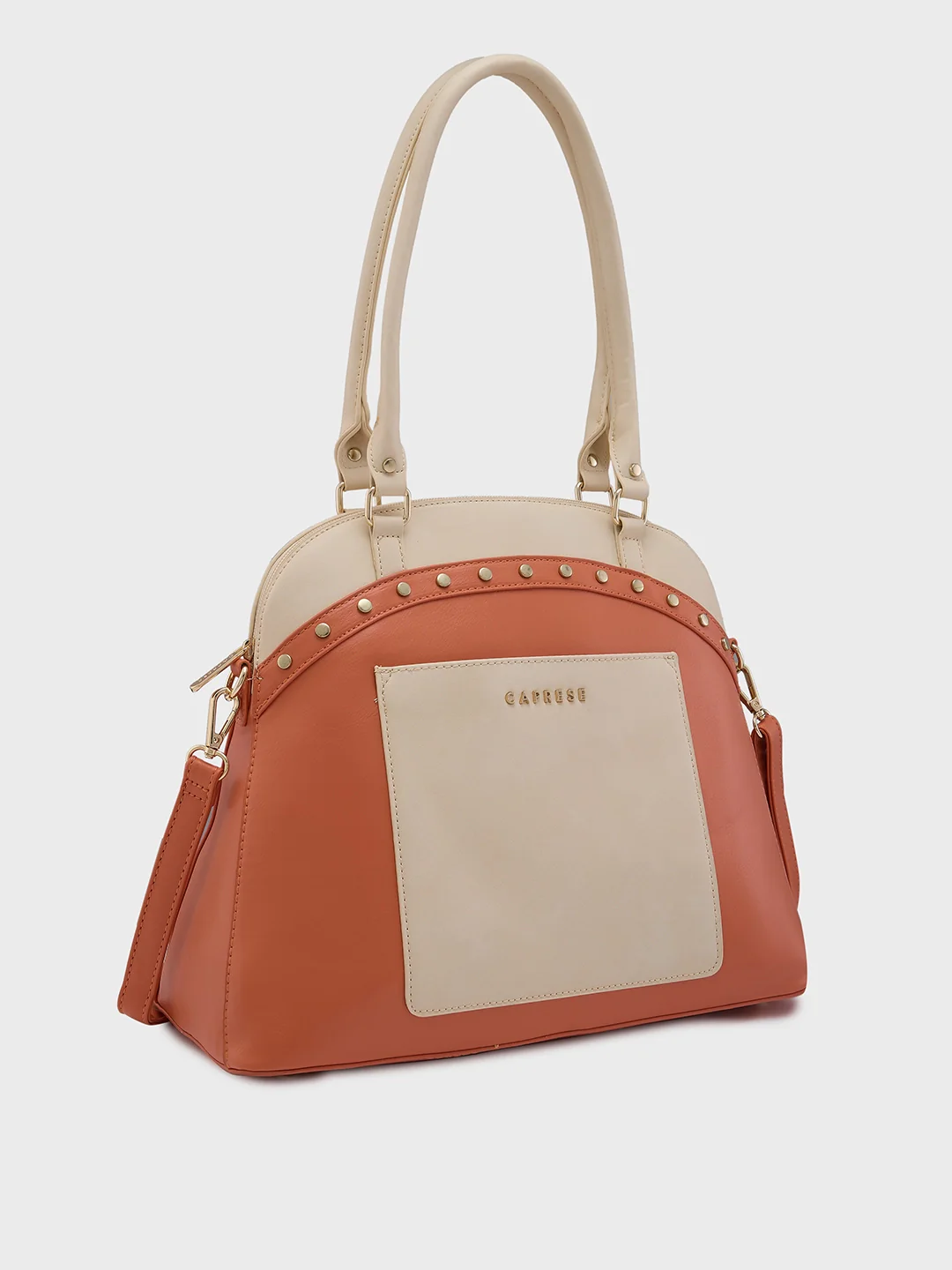 Caprese Shelby Large Beige Satchel Bag - Image 13