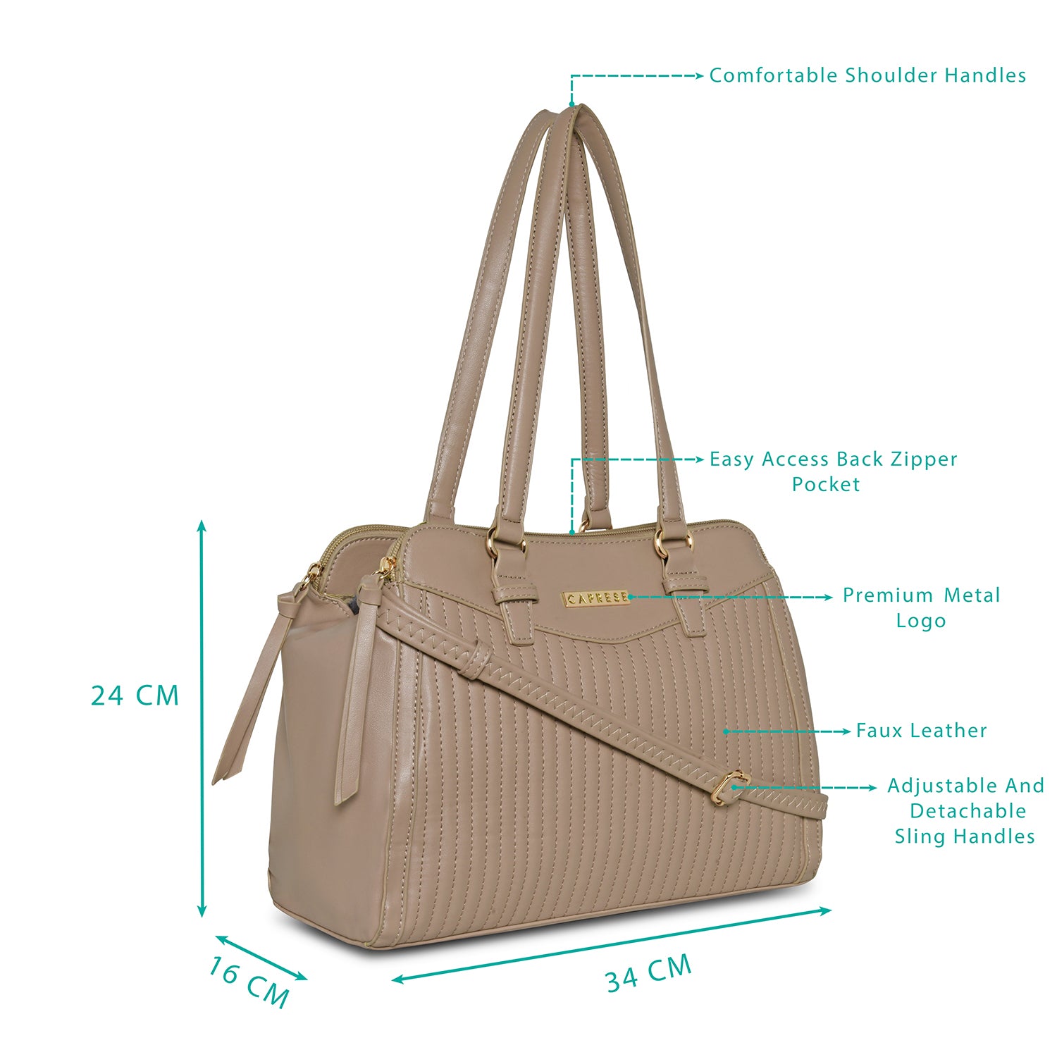Caprese Stefania Large Satchel Bag - Image 3