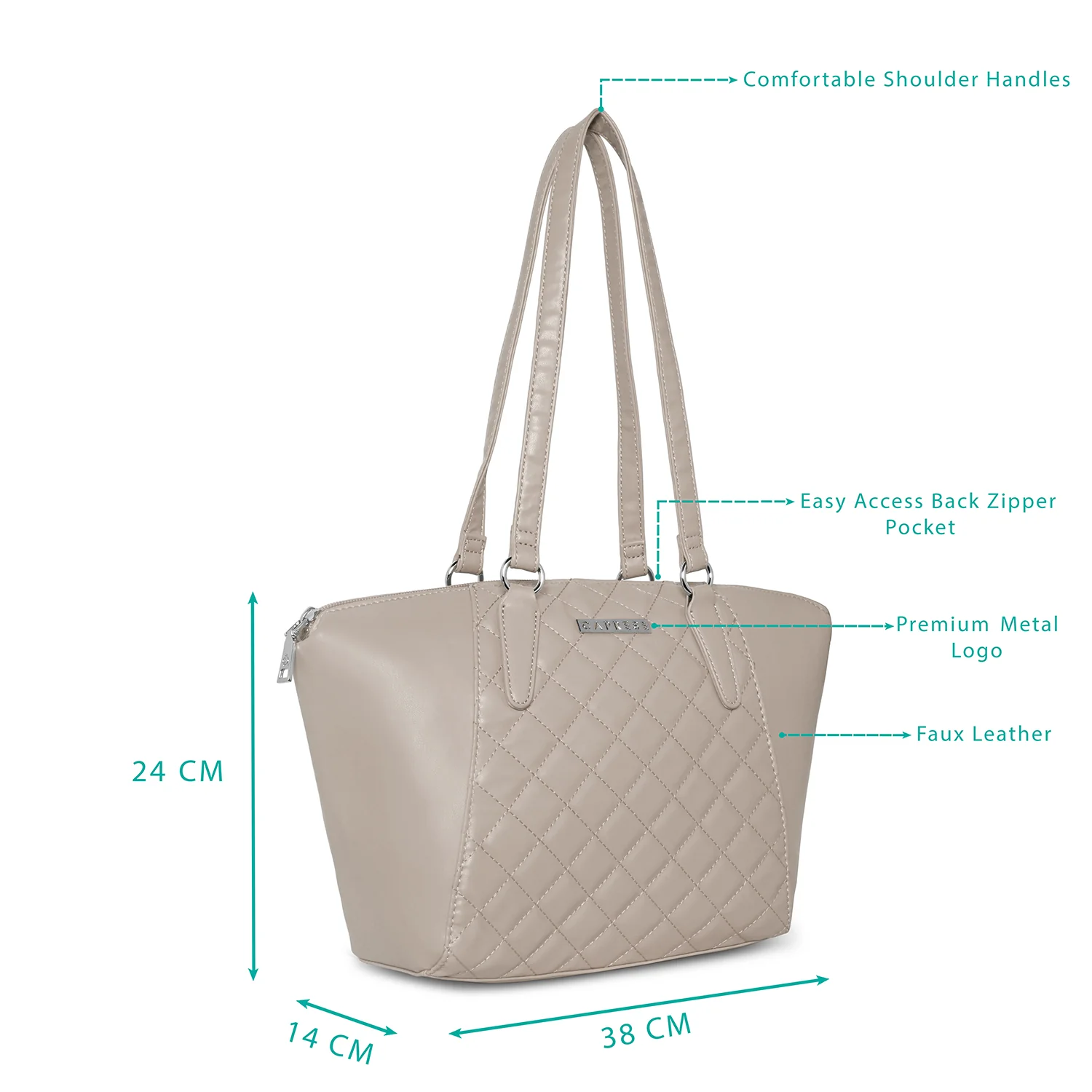 Caprese Til Large Sand Tote Bag - Image 3